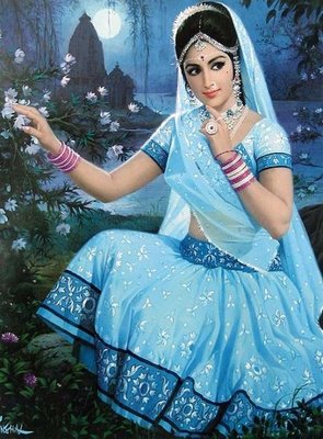 295x400 My Dreams Raja Ravi Varma Arts Amp Indian Art Paintings - Indian Village Woman Painting