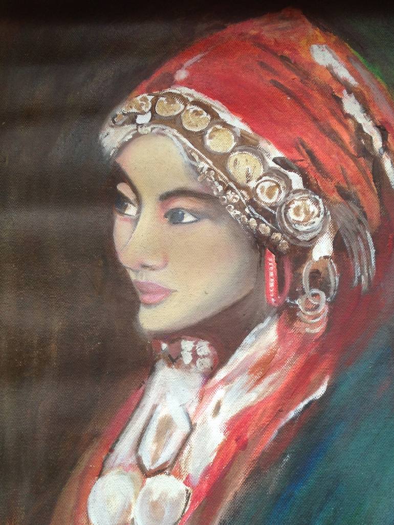 Indian Village Woman Painting at PaintingValley.com | Explore ...