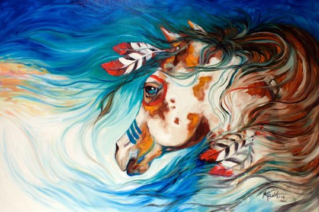 650x433 The Drifter ~ Indian War Horse - Indian War Horse Painting