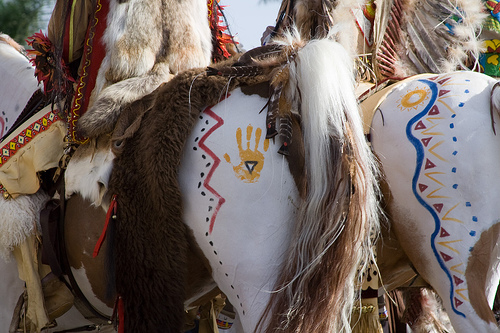 500x333 Warrior Discovered By Hansie On We Heart It - Indian War Horse Painting