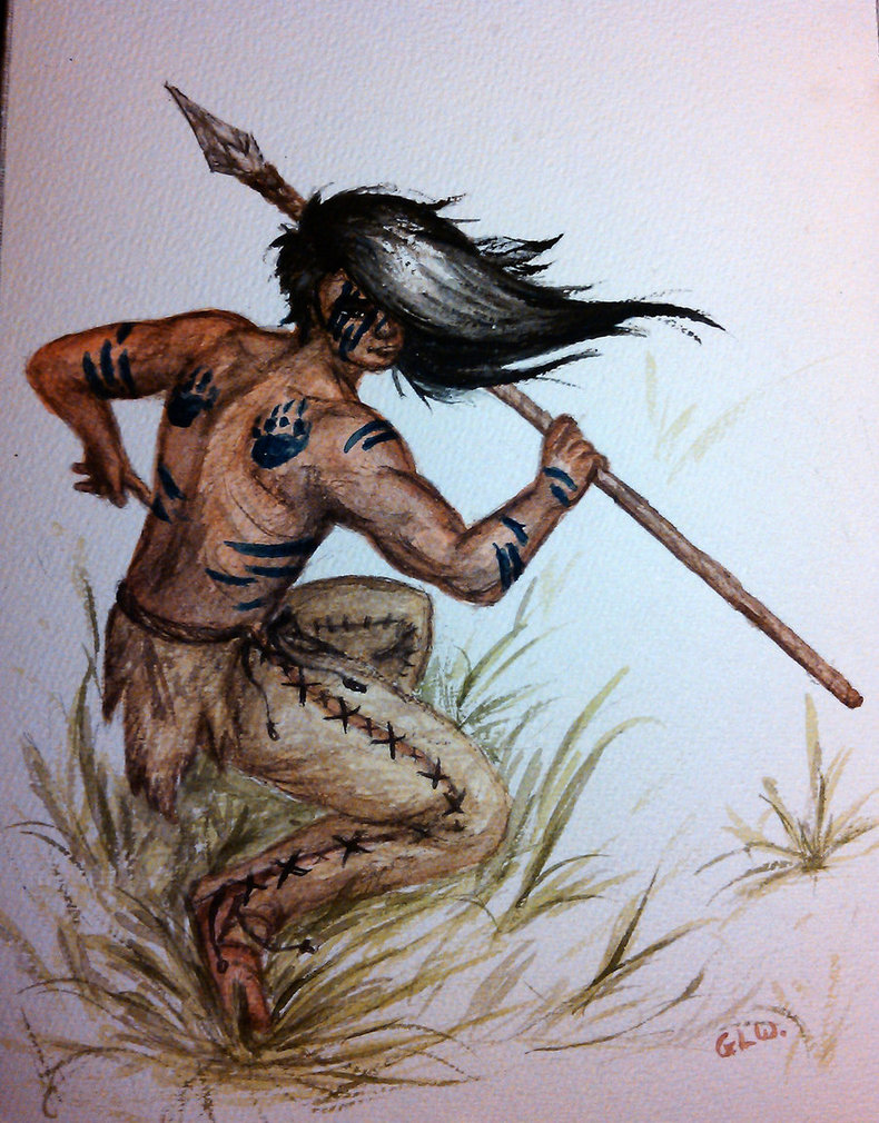 790x1010 Indian Warrior By Bromwyn - Indian Warrior Painting
