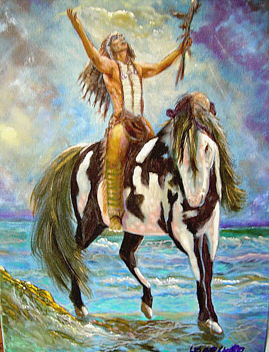 535x700 Native American Warrior By Beatles74i0c - Indian Warrior Painting