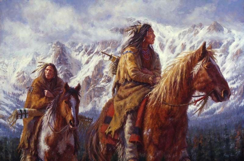 800x529 Native American Warriors James Ayers Native American Indian Art - Indian Warrior Painting