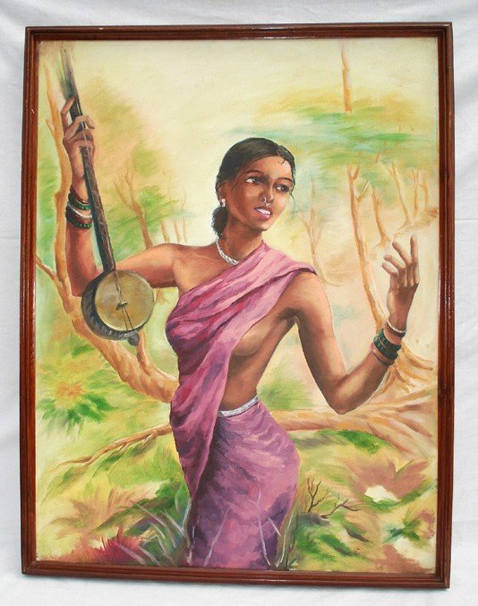 534x677 Oil Painting Of An Indian Woman - Indian Woman Painting