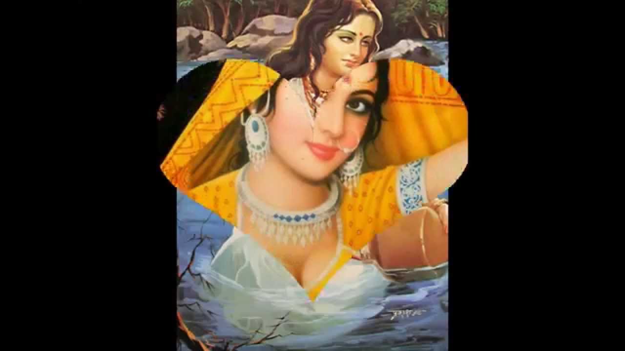 1280x720 Beautiful Indian Woman Paintings - Indian Woman Painting Images