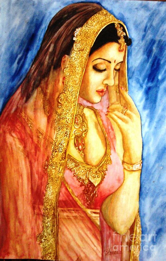 573x900 Indian Woman Painting By Shashikanta Parida - Indian Woman Painting Images