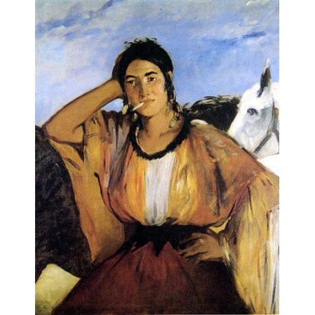 458x458 Indian Woman Smoking By Edouard Manet - Indian Woman Painting Images