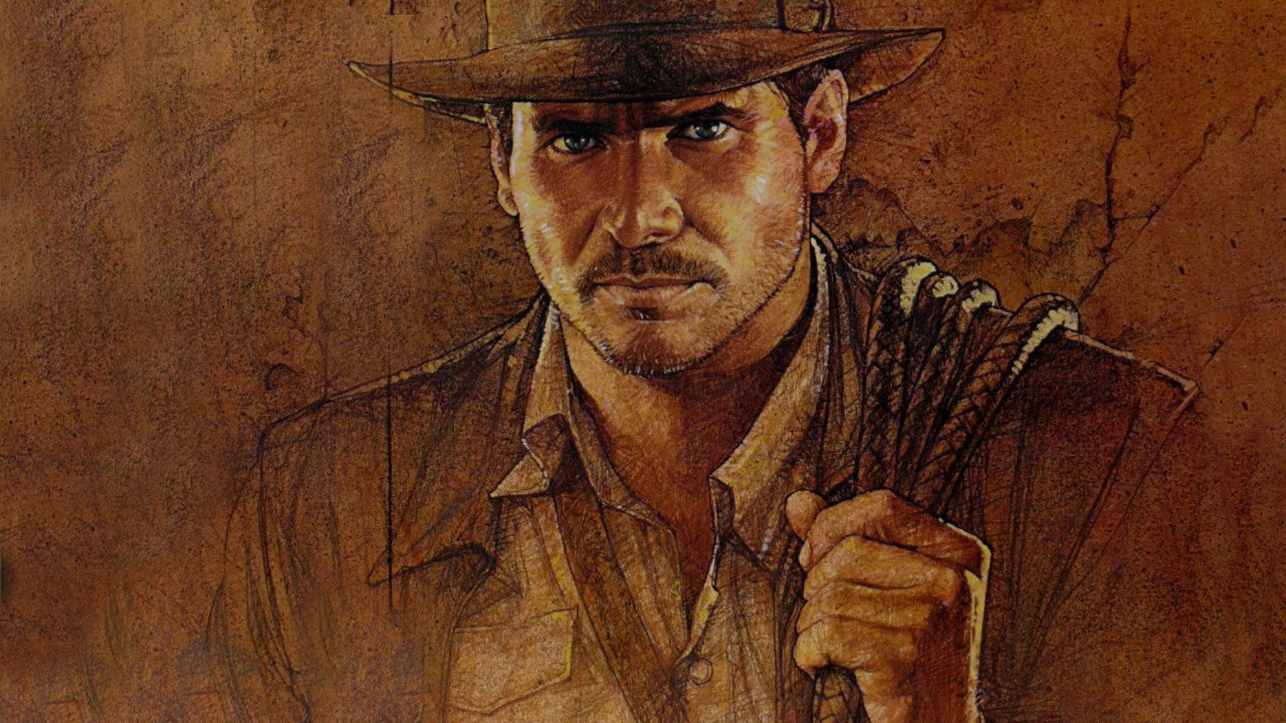 1864x1048 Indiana Jones Raiders Of The Lost Ark Vs. Temple Of Doom Vs. Last - Indiana Jones Painting