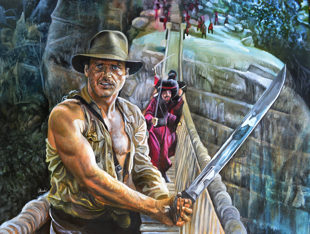 1024x774 Indiana Jones By Davidbrooker - Indiana Jones Painting