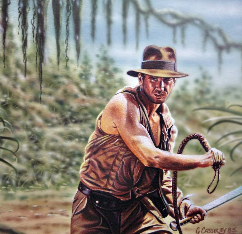 770x746 Saatchi Art Indiana Jones Painting By Ged Casserley - Indiana Jones Painting