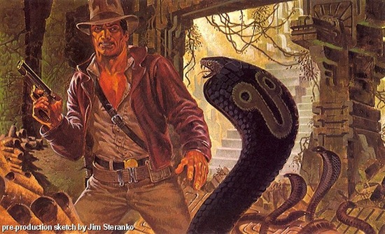 550x335 See The Original Indiana Jones Concept Art By Jim Steranko - Indiana Jones Painting