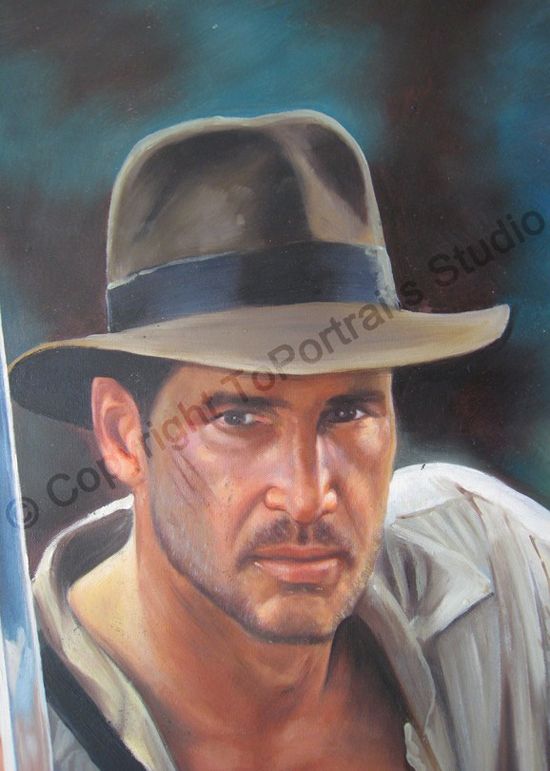 550x771 Indiana Jones, Harrison Ford - Indiana Jones Painting
