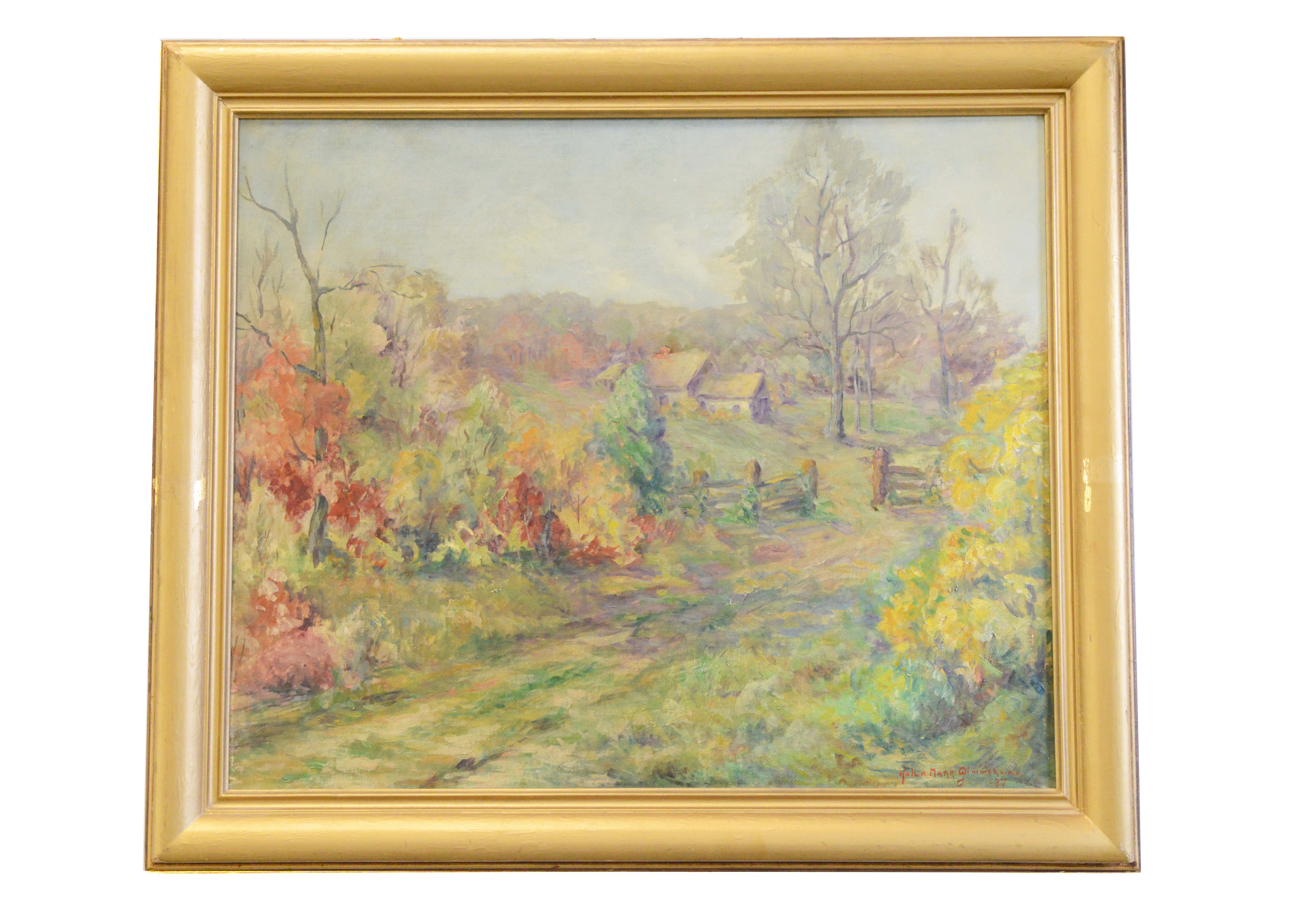 6370x4550 Original Oil Painting By Indiana Artist Helen Marr Zimmerman Ebth - Indiana Painting