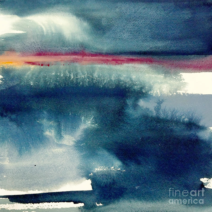 900x900 Indigo Sky 2 Painting By Chris Paschke - Indigo Painting