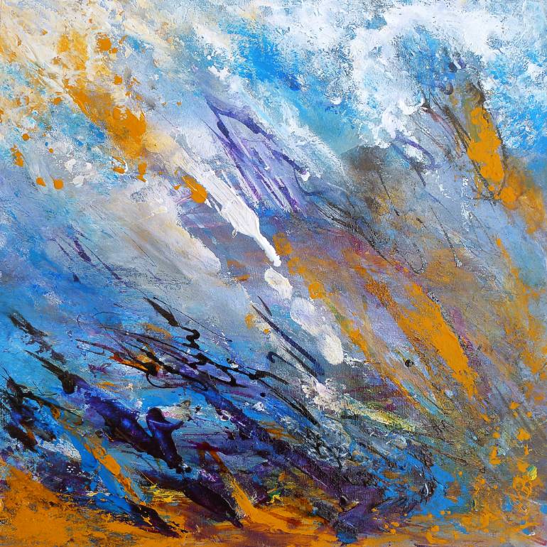 770x770 Saatchi Art Mood Indigo Painting By Jane Mackenzie - Indigo Painting