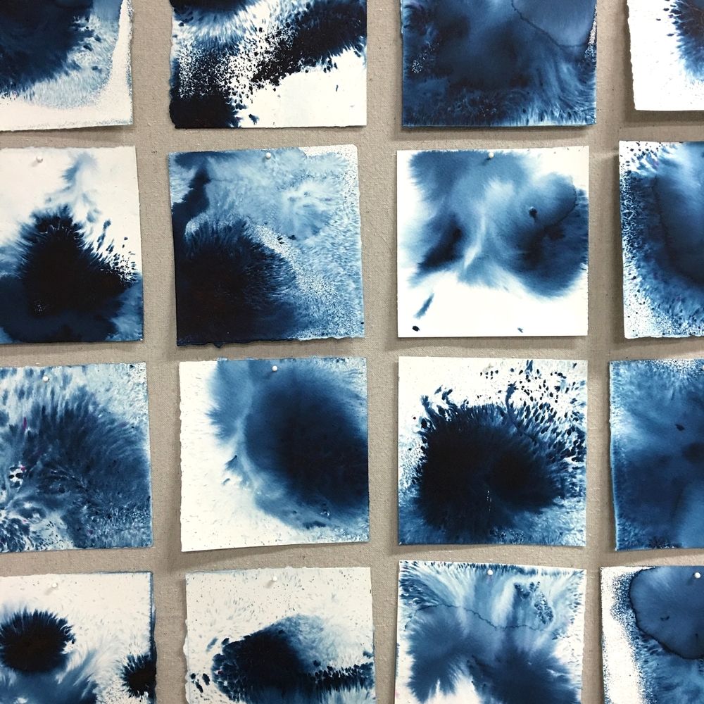 1000x1000 Ink And Indigo, Pigment Paintings For The100dayproject.jpg - Indigo Painting