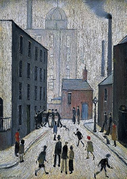 428x601 Laurence Stephen Lowry. Expert Art Authentication, Certificates - Industrial Painting Art