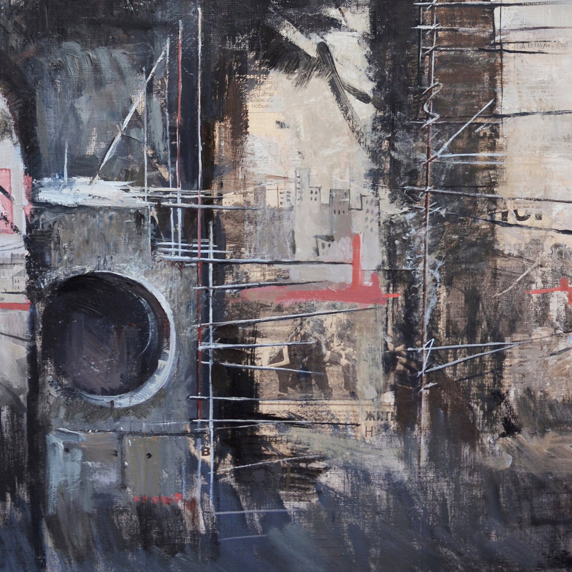 1920x1921 Saatchi Art Industrial (Modern Babylon) Painting By Ekaterina - Industrial Painting Art