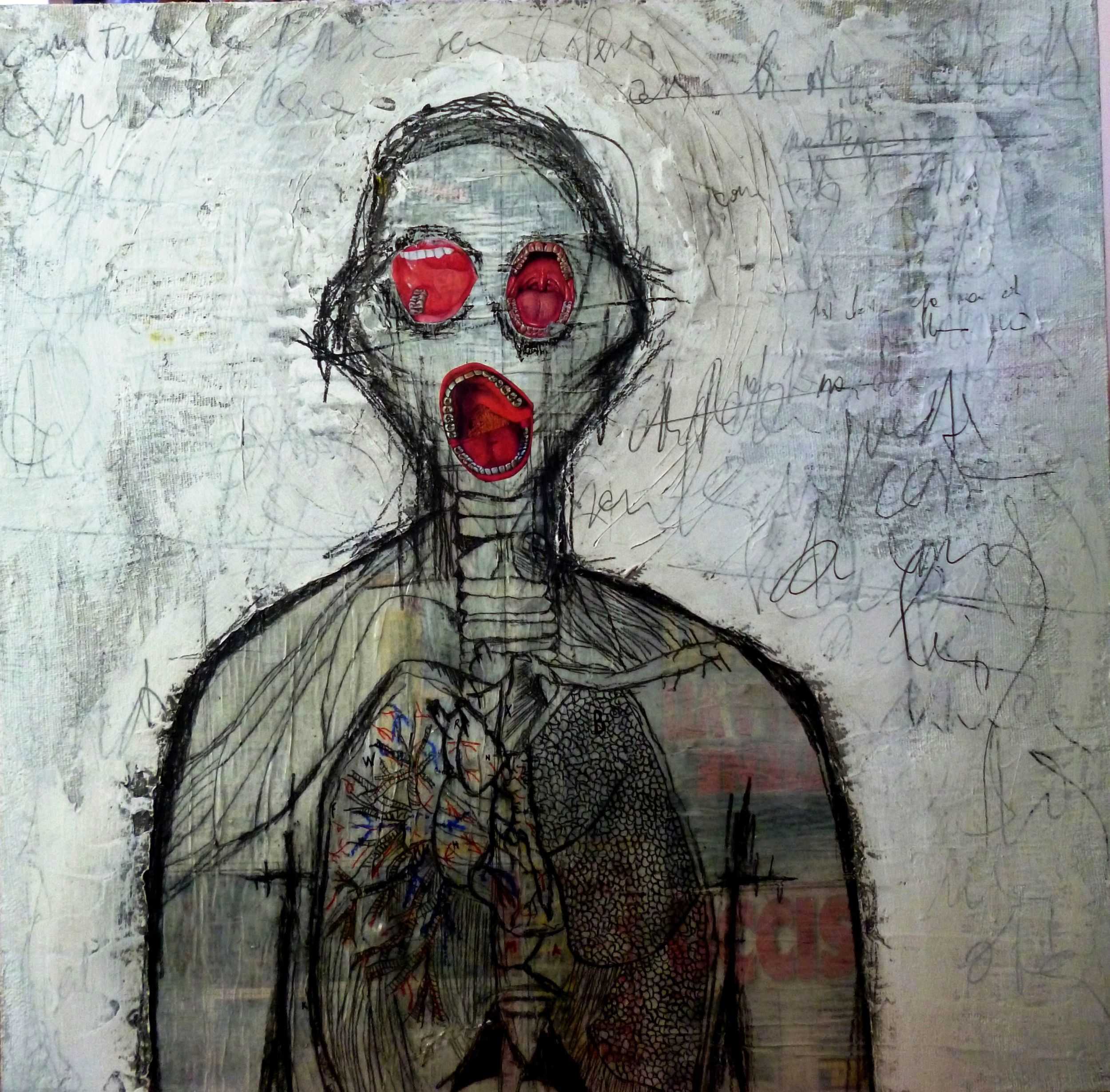 2500x2460 Industrial Art Industrial Art Painting Portrait Mixed - Industrial Painting Art