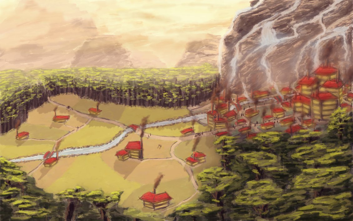 1131x707 Rural Industrialization By Llllinas - Industrialization Painting