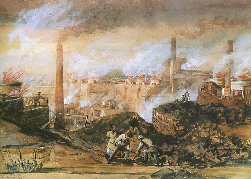 800x571 Artistic Impressions Of Nineteenth Century Industrial South Wales - Industrialization Painting