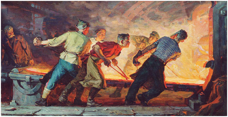 751x387 The Series. Part Six Industrialization. Stalin - Industrialization Painting