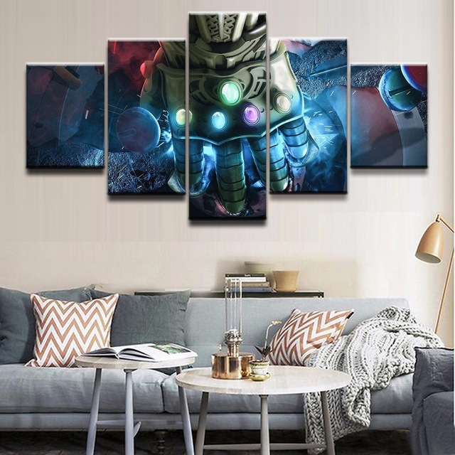 640x640 Modern Canvas Pictures Print Wall Art Frame 5 Pieces Movie Poster - Infinity Canvas Painting