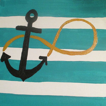 354x354 Shop Anchor Canvas Painting On Wanelo - Infinity Canvas Painting