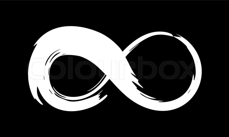 800x480 Infinity Symbol. Hand Painted With Black Paint. Grunge Brush - Infinity Symbol Painting