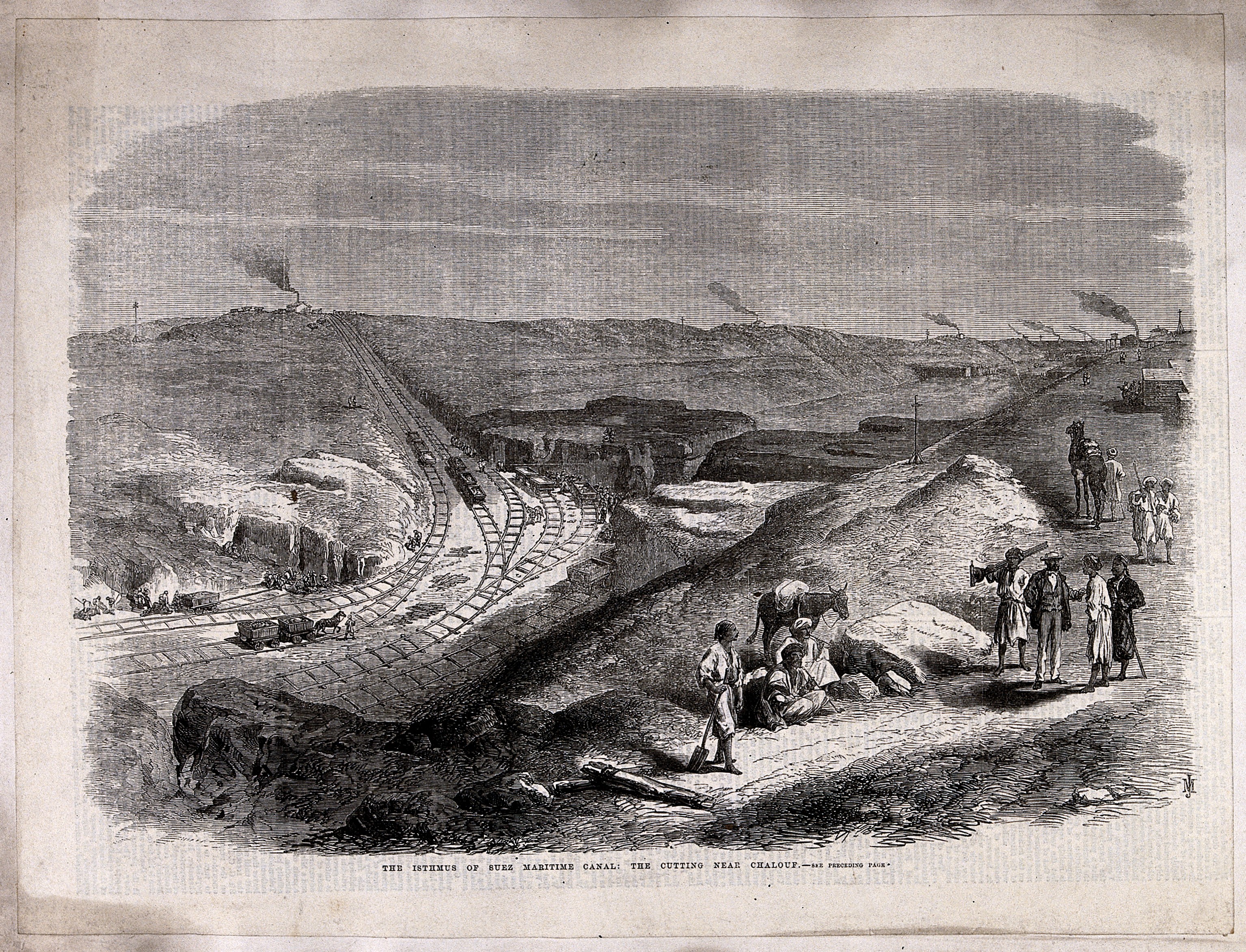 3069x2345 Filecivil Engineering Work On The Suez Canal. Wood Engraving By - Information Civil Engineering Painting