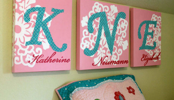 570x329 Prissy Design Initial Wall Art Layout Minimalist Monogram Fresh - Initial Painting