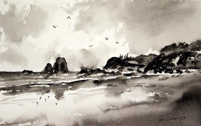 800x501 Gallery Pen, Ink And Wash Paintings Of Joe Cartwright - Ink And Wash Painting