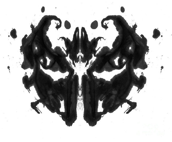 600x497 Rorschach Type Inkblot Art Print By Spencer Sutton - Ink Blot Painting