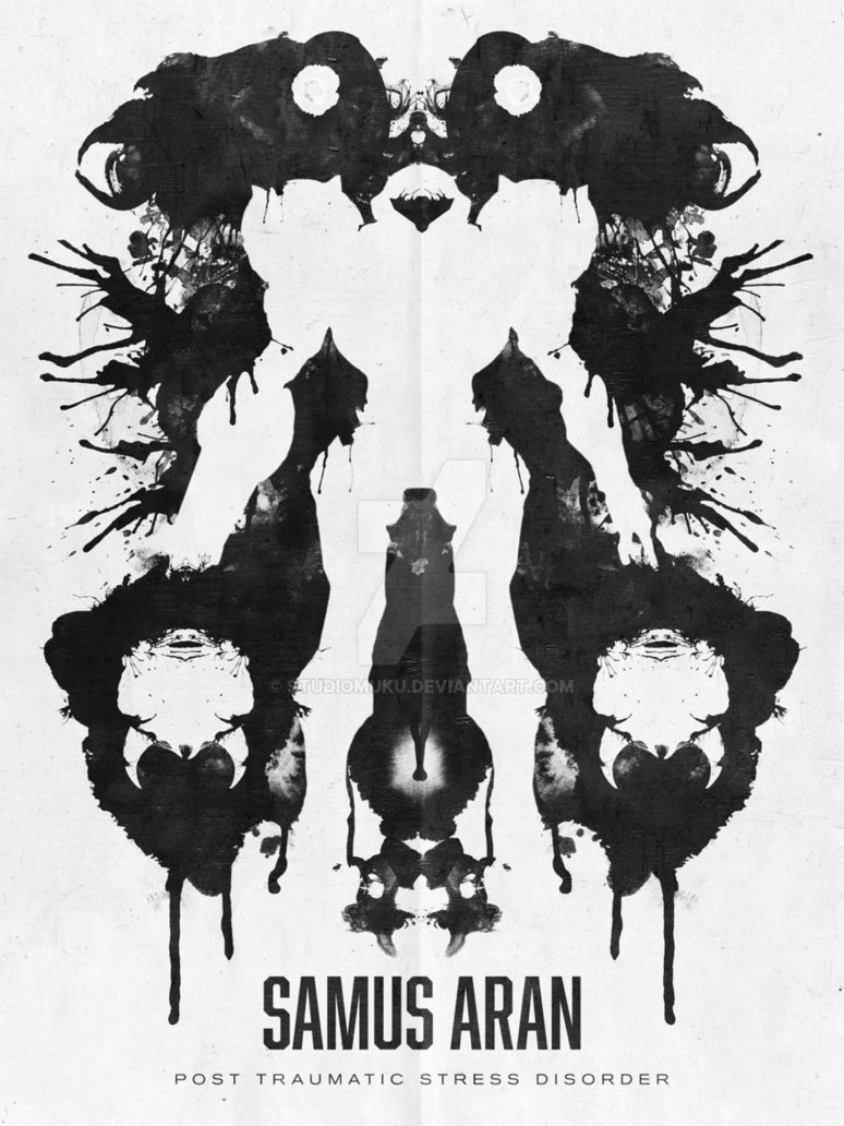 774x1032 Samus Aran Metroid Geek Psychological Ink Blot By Studiomuku - Ink Blot Painting