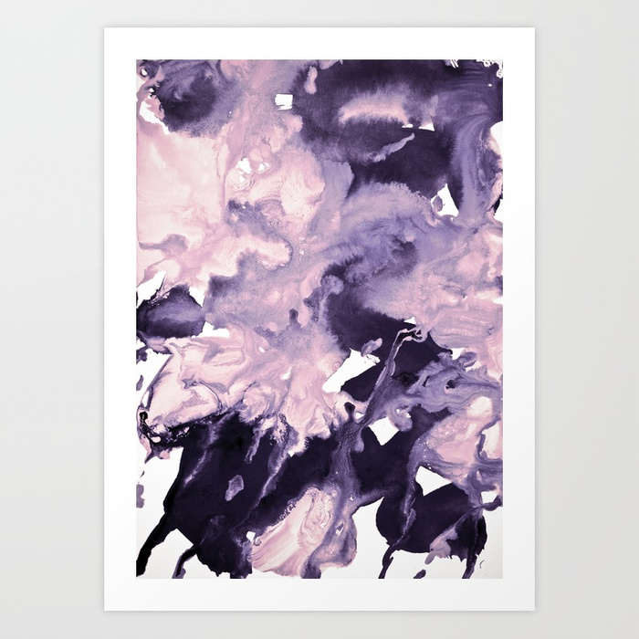 700x700 Inkblot Marble 9 Art Print By Patternization Society6 - Ink Blot Painting