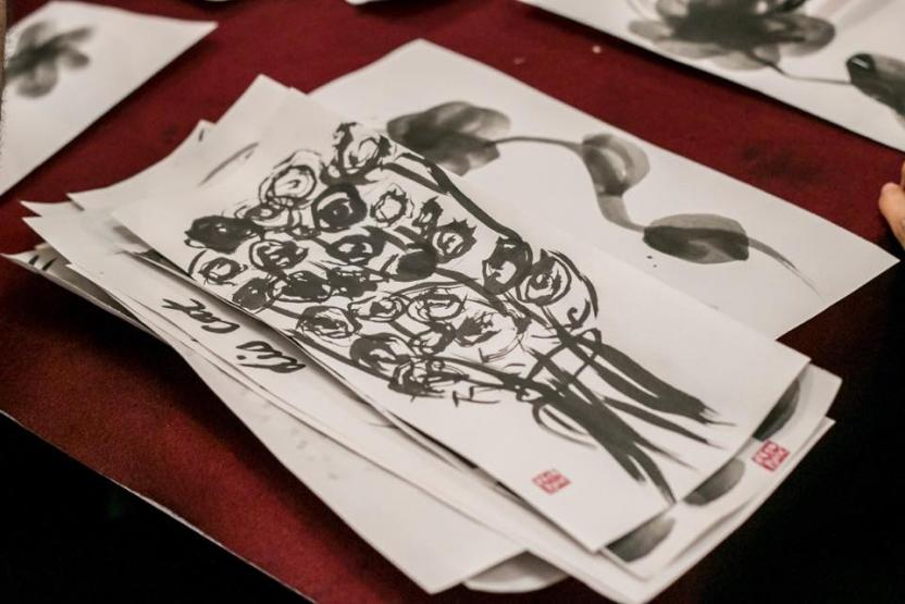 832x555 Japanese Ink Painting (Sumi E) - Ink Painting