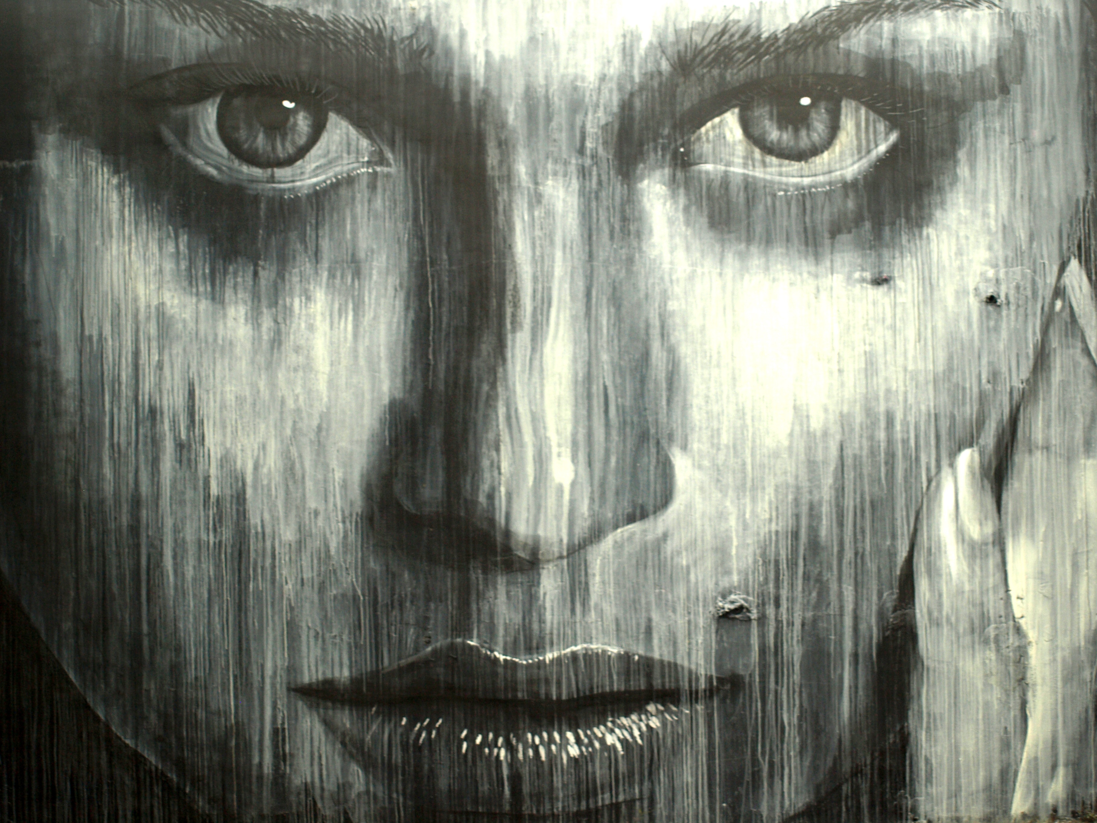 3648x2736 Free Images Black And White, Urban, Underground, Portrait - Ink Painting Portrait