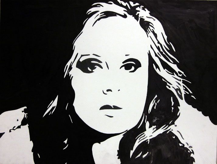 714x540 Hi Contrast Portraits Adele Sarah Boivin S.jpg - Ink Painting Portrait