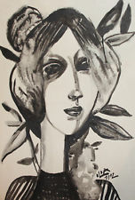 152x225 Ink Portrait Art Abstract Paintings Ebay - Ink Painting Portrait