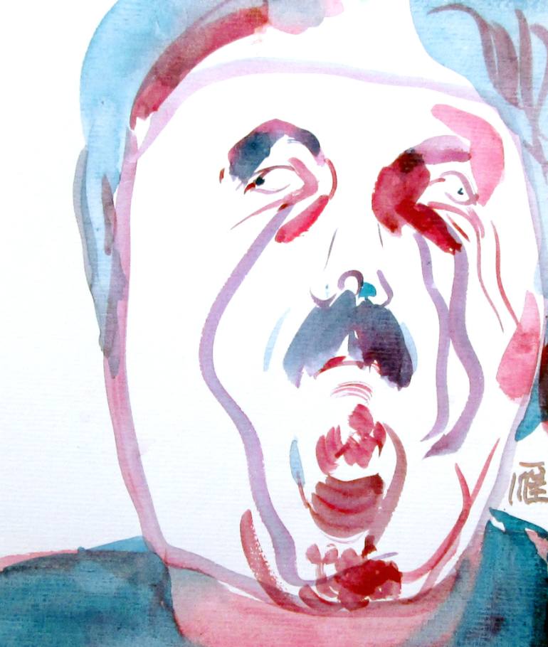 770x910 Saatchi Art Man Portrait, Watercolour , Ink, Sketch Portrait - Ink Painting Portrait