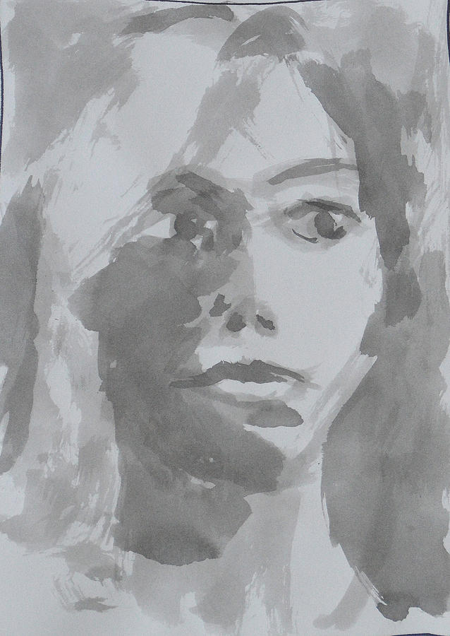 638x900 Chinese Ink Portrait Painting By Robert P Hedden - Ink Painting Portrait