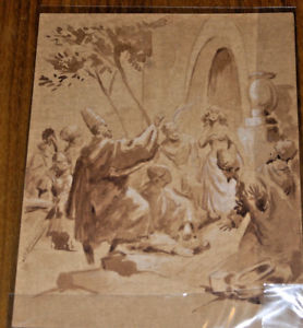 278x300 Original Roy G. Krenkel Art Ink Wash Painting Cities Amp Scenes Pen - Ink Wash Painting