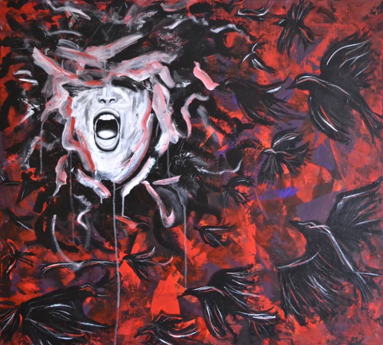 770x695 Saatchi Art Insanity Painting By Michelle Galello - Insanity Painting