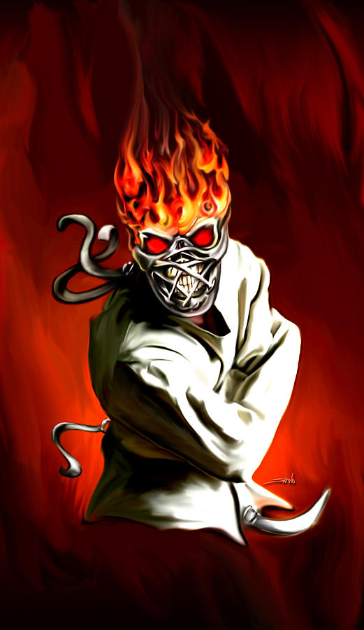 521x900 Wicked Insanity By Spano Painting By Michael Spano - Insanity Painting