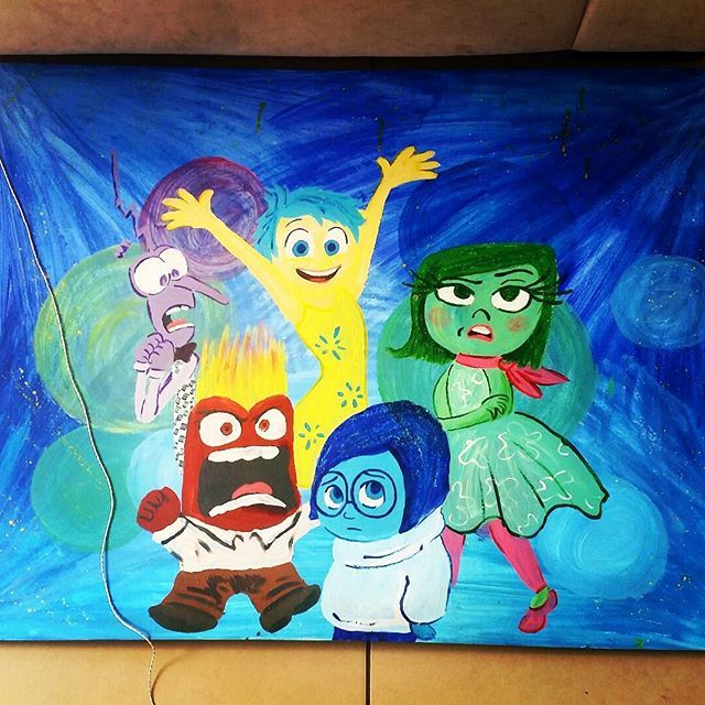 640x640 My Inside Out Painting For Kid's Church ) Acrylic On Card, 7 12 - Inside Out Painting