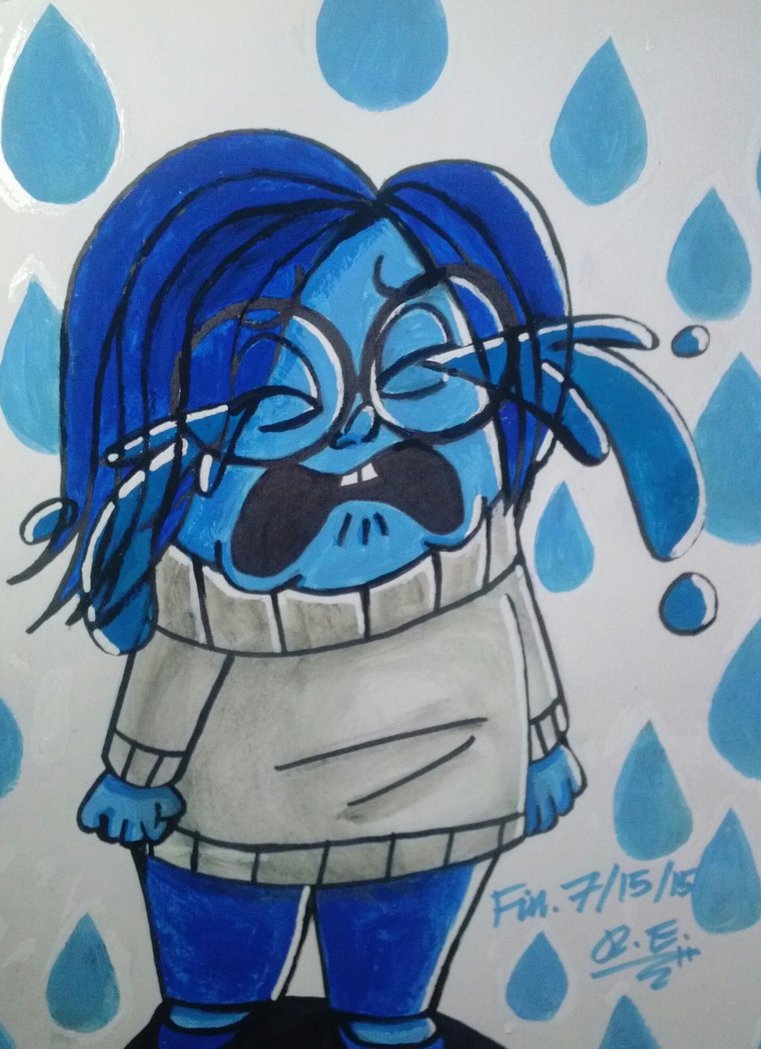 761x1049 Sadness Painting (Inside Out) By Fmafan567 - Inside Out Painting