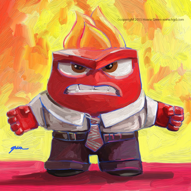650x650 Inside Out Anger Toy Pop Art Painting See More Of My Art - Inside Out Painting