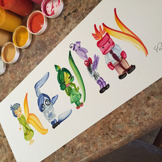 570x570 Inside Out Name Painting Made To Order - Inside Out Painting