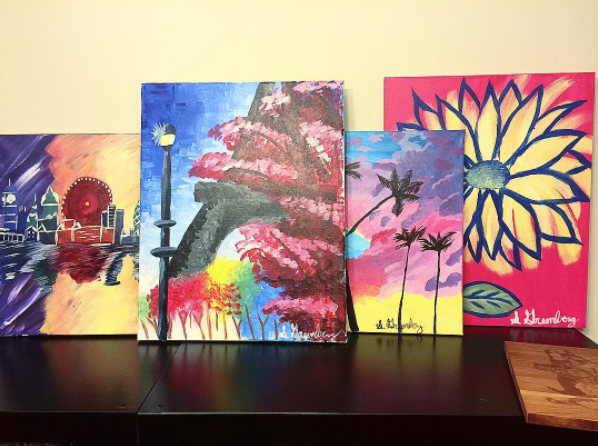 598x446 How To Decorate With Your Paint Nite Paintings - Instagram Painting