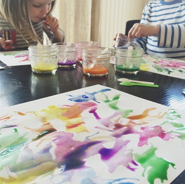 630x627 Super Easy Art With Kids Straw Painting Jones Design Company - Instagram Painting